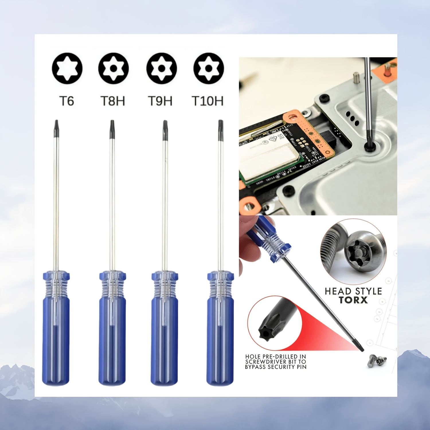 Gaming Console Repair - Set di 4 Cacciaviti Tork T6,