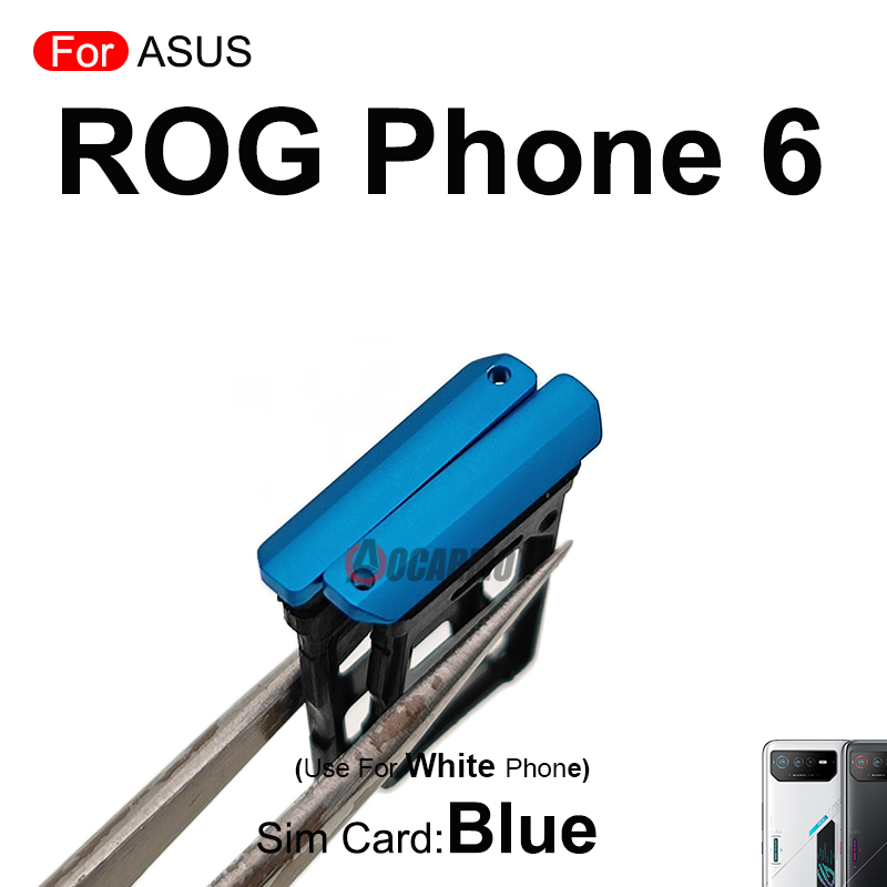 Slot per scheda SIM blu e ross - Gaming Console Rog recensione e prezzo